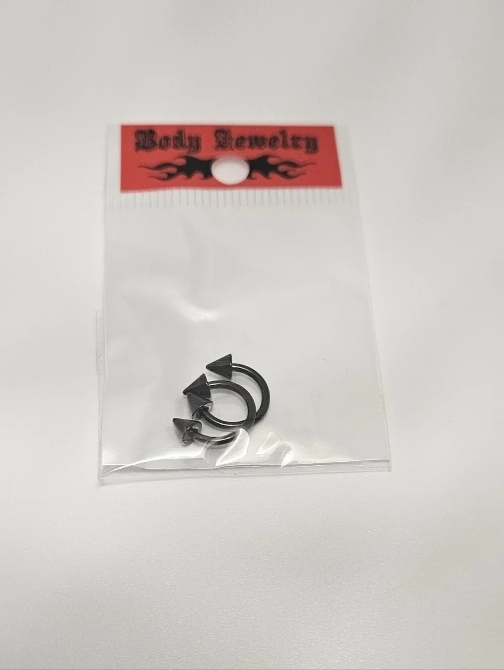 2 Horseshoe Black PVD Plated Over Surgical Steel 16GA - 1.2mm Length 5/16' - 8mm